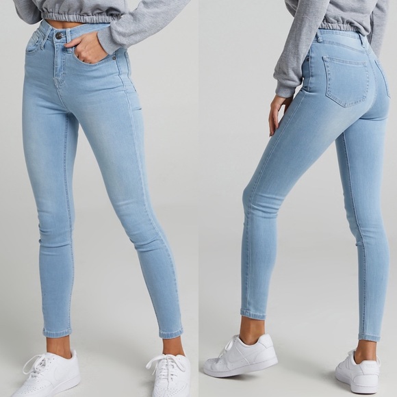 Showpo. Denim - Showpo Christina Skinny Jeans in Light Wash Denim